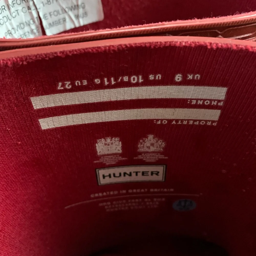 Hunter Kids Burgundy Gloss Rain Boots